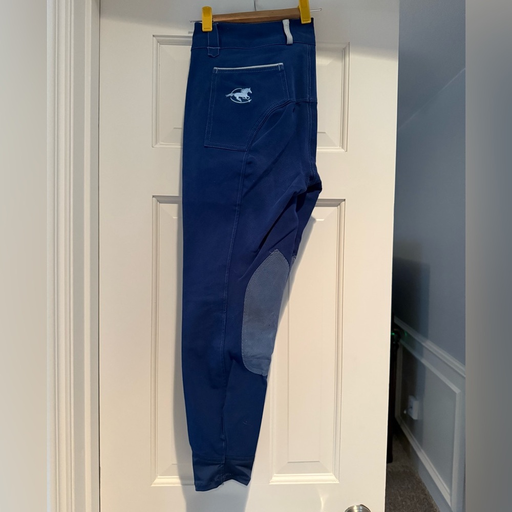 Piper Original Knee Patch Breeches, 34R, Royal/Light blue